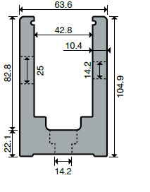 Stikla margu U-profils