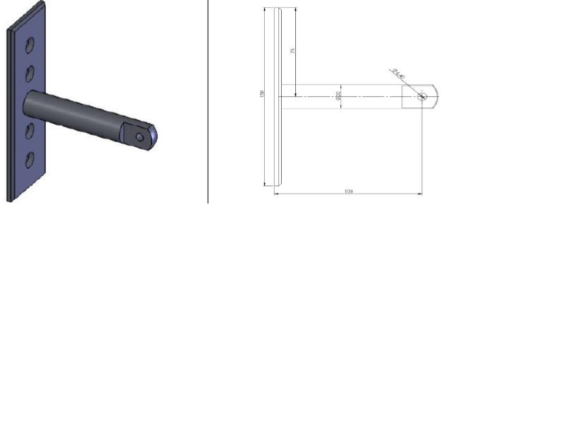 Jumtiņa GR apakšējais sienas stiprinājums stiprināšanai pie alumīnija-stikla fasādes