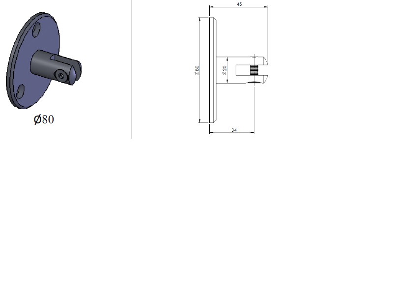Jumtiņa GR augšējais sienas stiprinājums