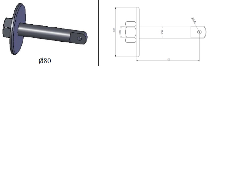 Jumtiņa GR apakšējais sienas stiprinājums