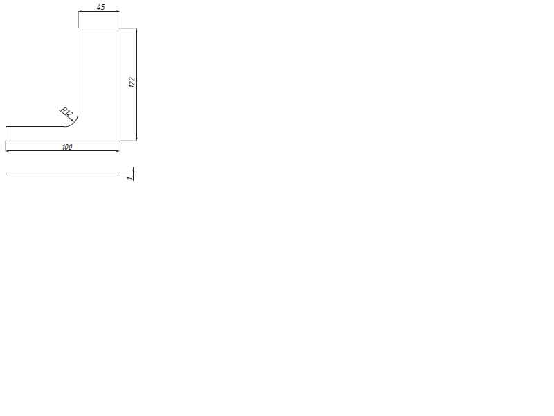 Stikla margu U-profila Trapani gala nosegvāks