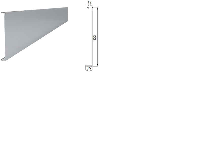 Stikla margu Trapani U- profila sānmalas nosegvāks