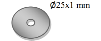 Paranīta distanceris Ø25x1 mm
