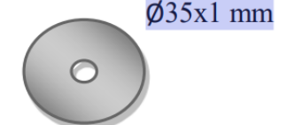 Paranīta distanceris Ø35x1 mm