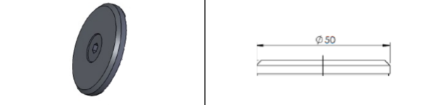 Piespiedēj ripa  Ø50 mm