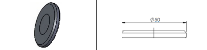 Piespiedēj ripa  Ø50 mm