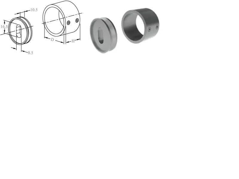 Roktura D42,4 mm sienas flancis