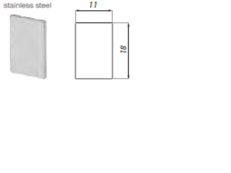U-profila 18,5x12 mm gala vāciņš