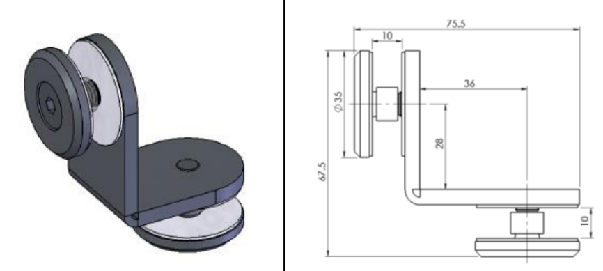 Punktveida stiprinājums Ø35 mm