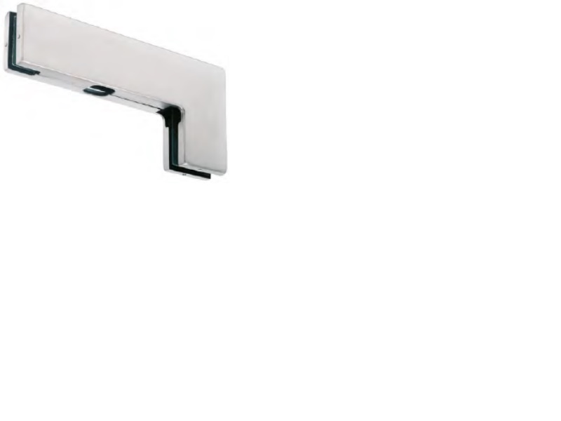 Augšējās stūra slēdzenes pretplāksne uz stikla Como