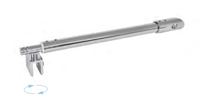 Dušas stangas komplekts stikls-siena 45° 270mm-450mm