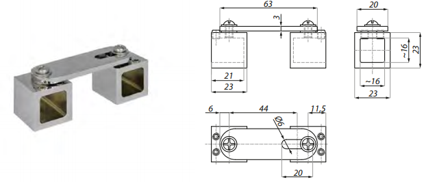 Stiprinājums stanga-stanga