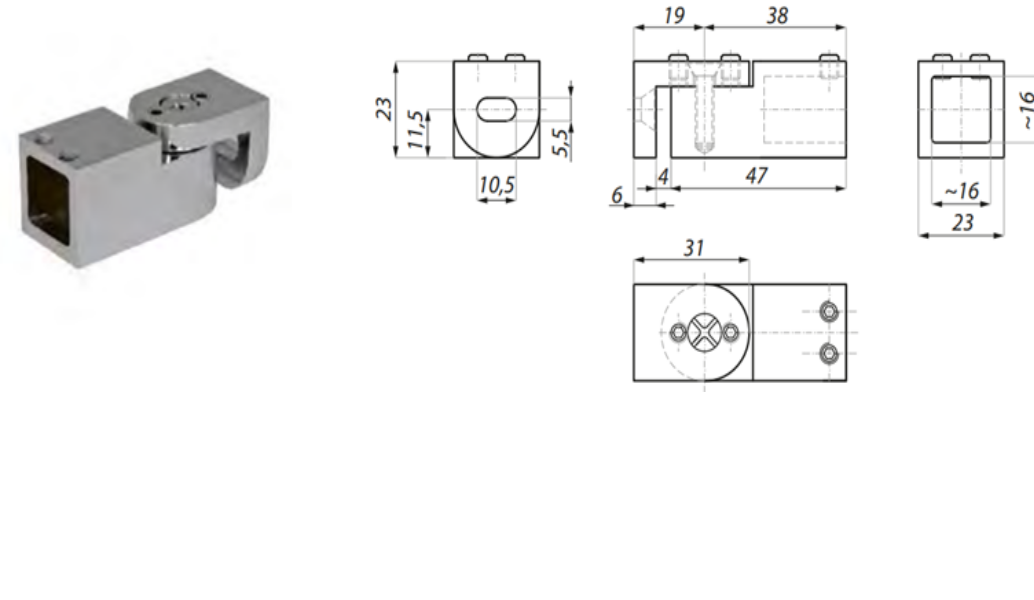 Stiprinājums stanga-siena