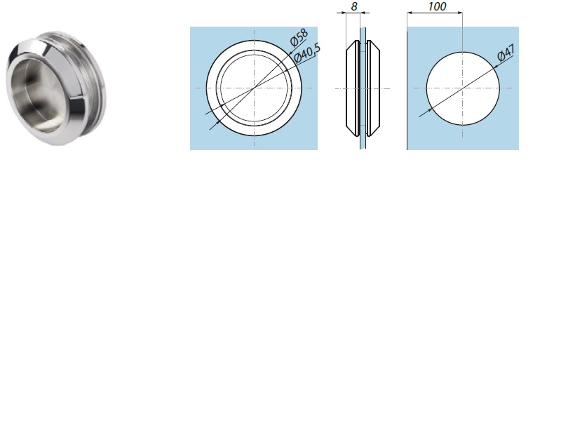 Bīdāmo durvju rokturis Ancona KHN20