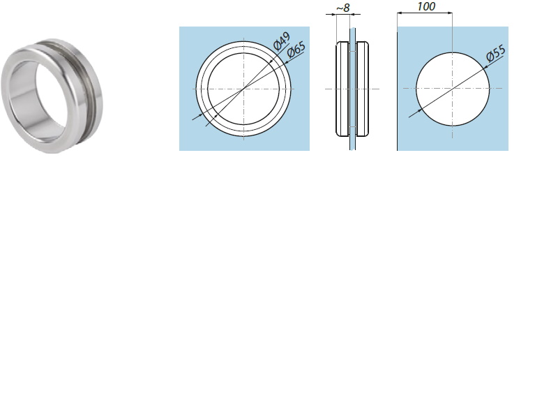 Bīdāmo durvju rokturis Ancona KHN65