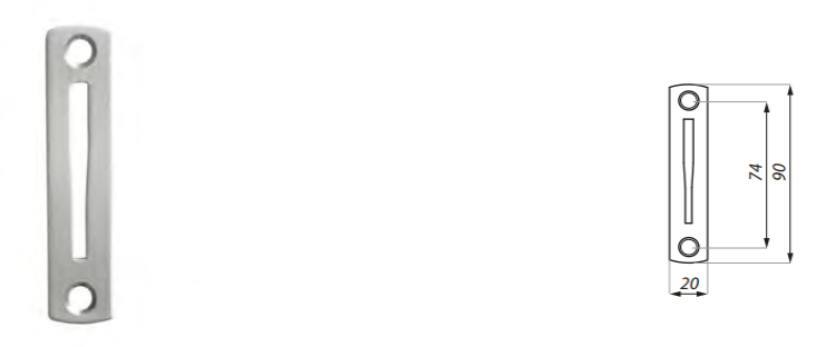 Durvju aizgriežņā pretplāksne uz sienas