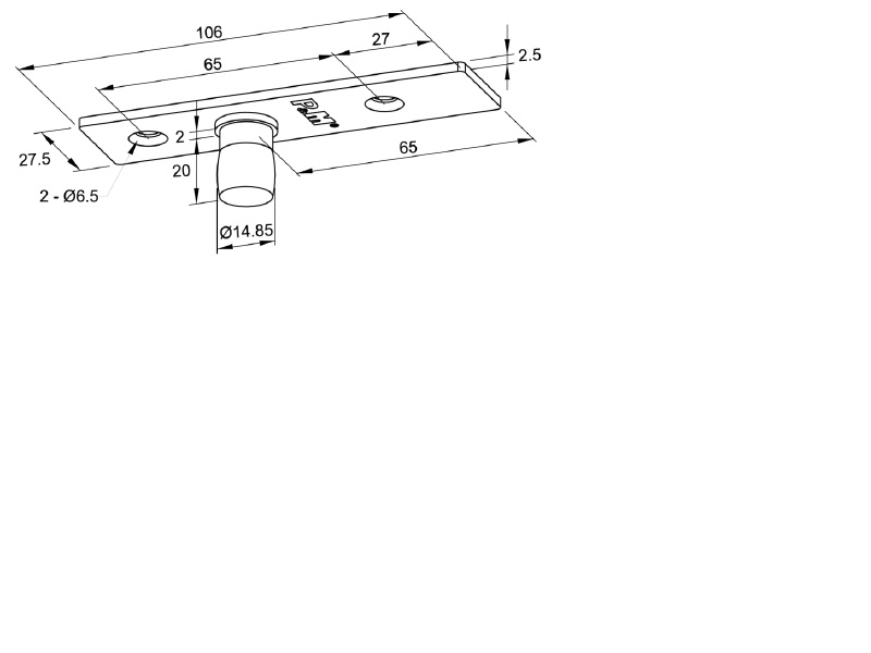 Augšējās eņģes ass Como