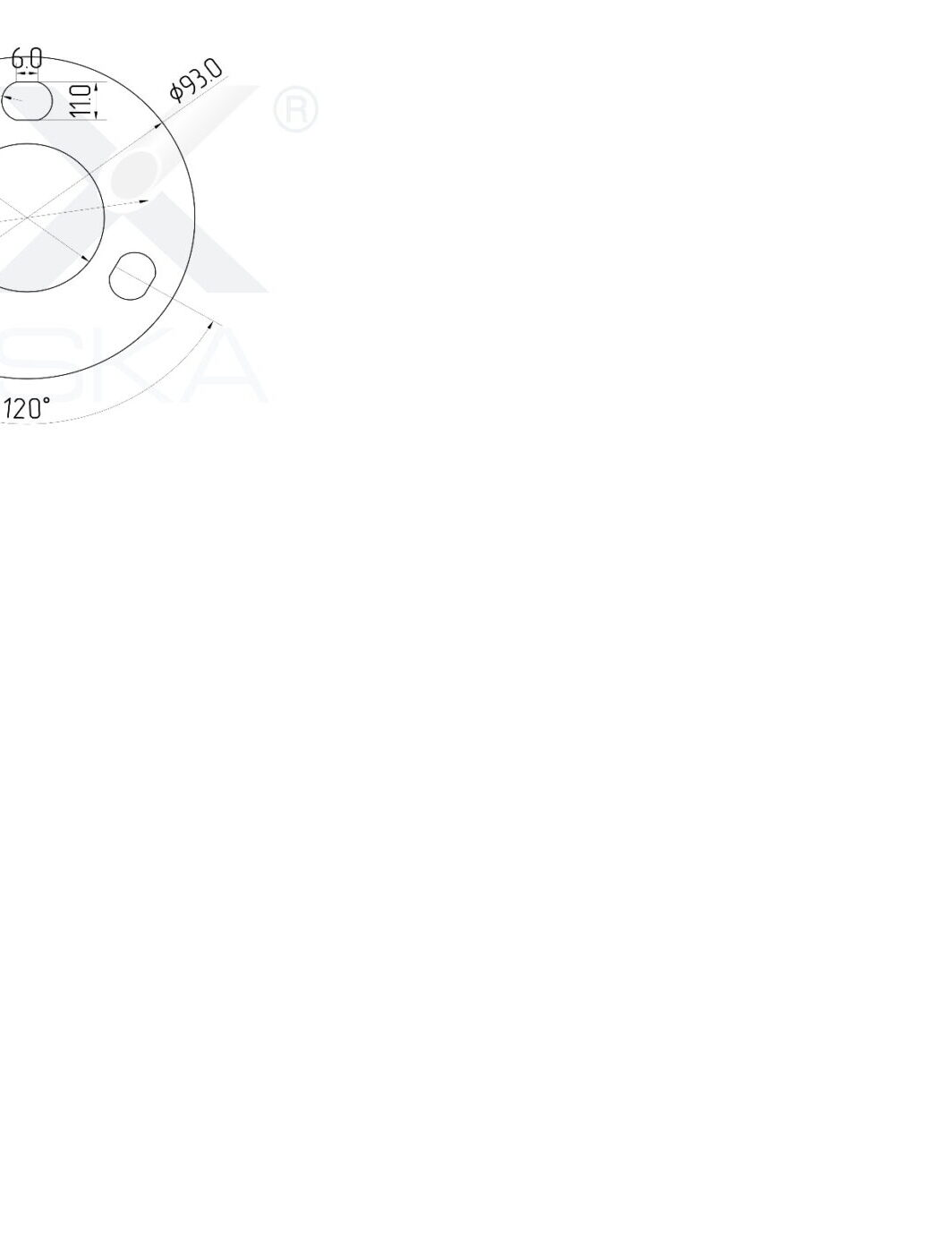 Stabiņa pēda caurulei D42,4 mm