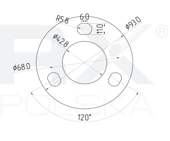 Stabiņa pēda caurulei D42,4 mm