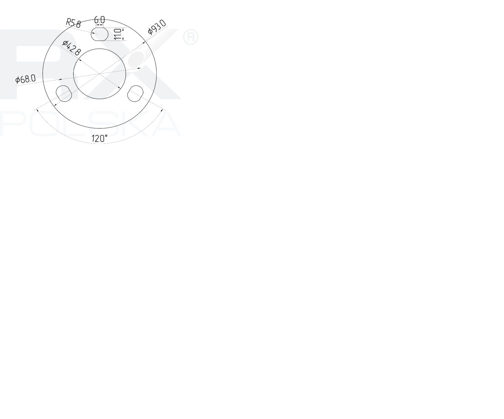 Stabiņa pēda caurulei D42,4 mm