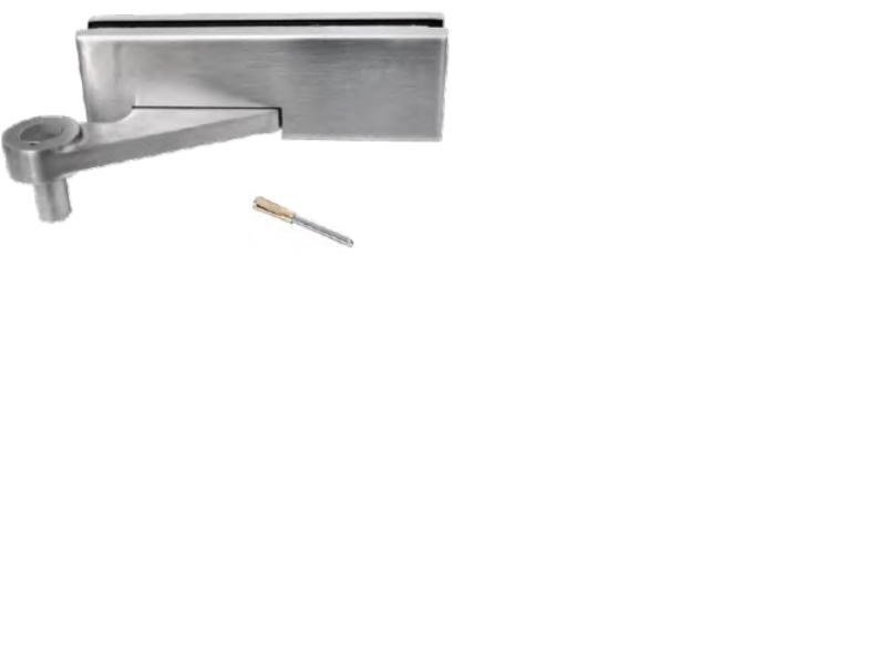 Augšējās eņģes stiprinājums uz stikla Como ar iznestu asi, kreisais