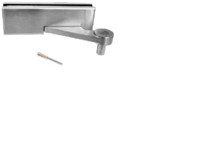 Augšējās eņģes stiprinājums uz stikla Como ar iznestu asi, labais