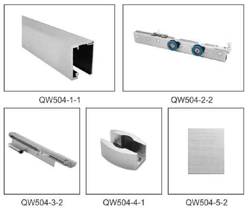 Bīdāmo durvju sistēmas QW-504 komplekts, 2,4m