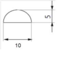 Akrila blīvprofils 5x10mm 2m