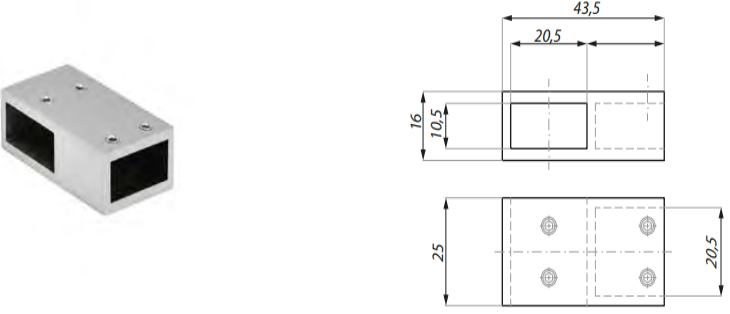 Stiprinājums stanga-stanga