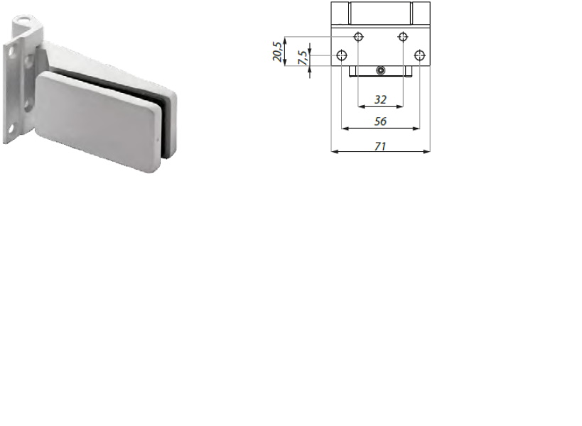 Erice Line durvju eņģe, komplekts