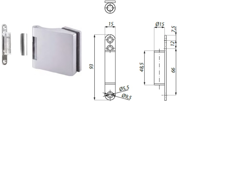 Erice Line durvju eņģe, komplekts
