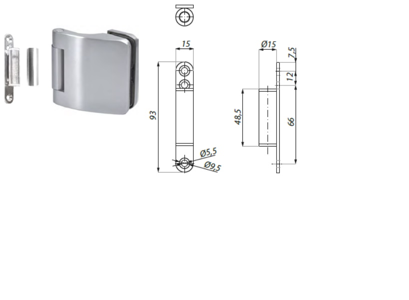Erice Line durvju eņģe, komplekts