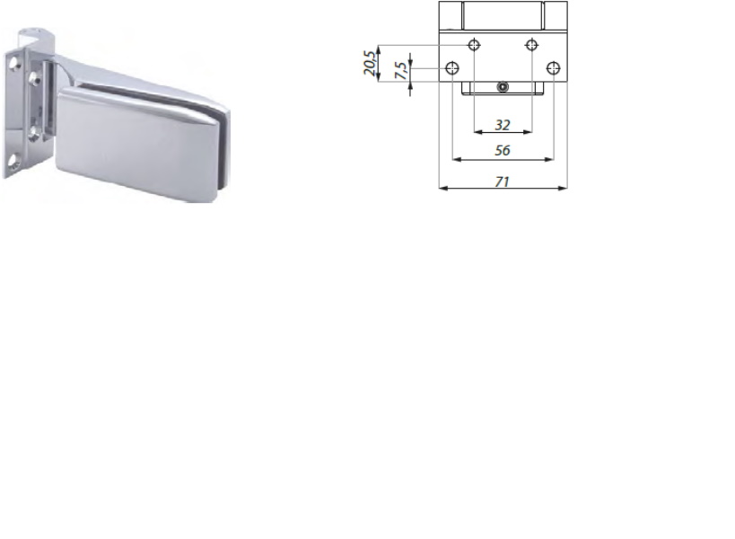 Erice Line durvju eņģe, komplekts