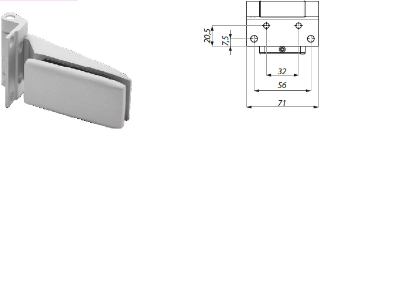 Erice Line durvju eņģe, komplekts
