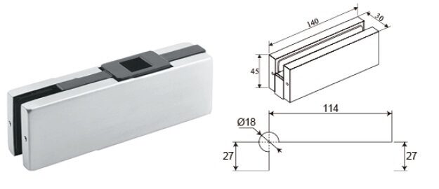 Apakšējā durvju eņģe TG-C