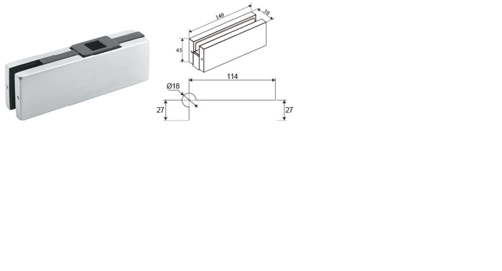 Apakšējā durvju eņģe TG-C