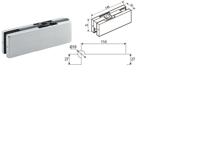 Augšējā durvju eņģe TG-C