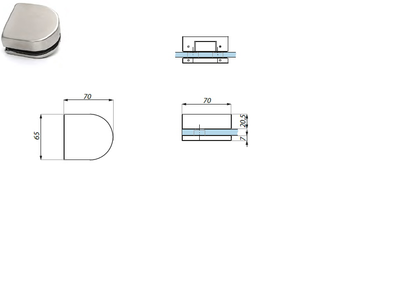 Erice Line slēdzenes pretplāksne uz stikla