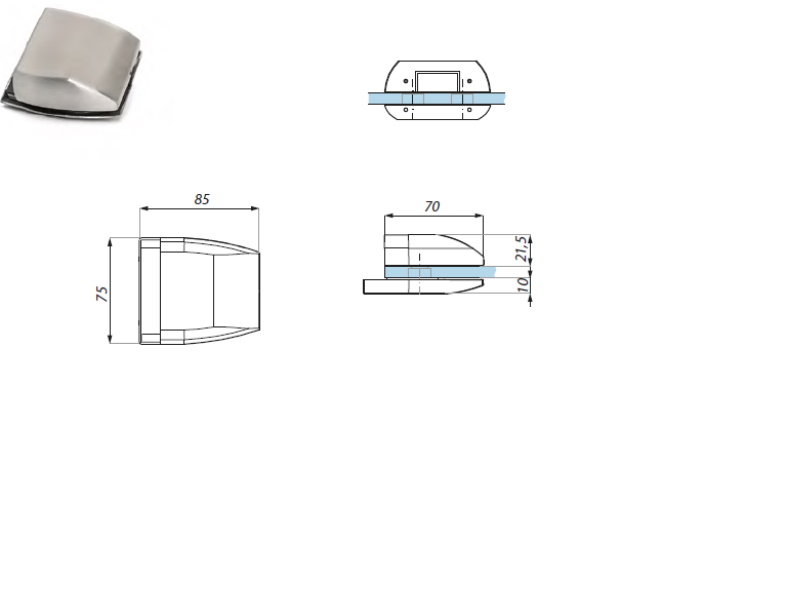 Erice Line slēdzenes pretplāksne uz stikla