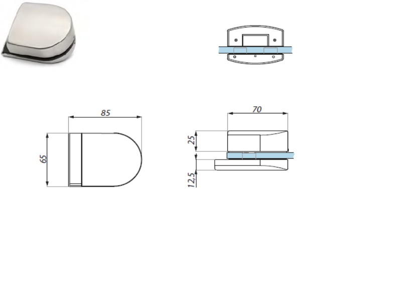 Erice Line slēdzenes pretplāksne uz stikla