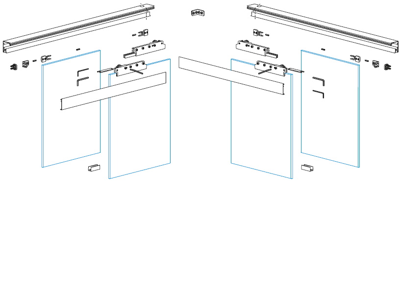 Bīdāmās dušas Terno Clear komplekts 90gr., 2m