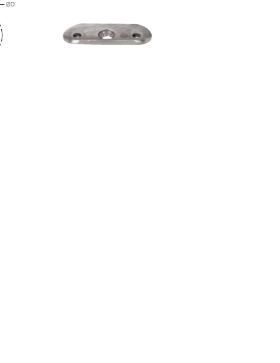 Roktura D42,4 mm turētāja plāksnīte stabiņam