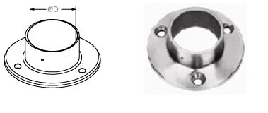 Roktura D42,4 mm sienas flancis