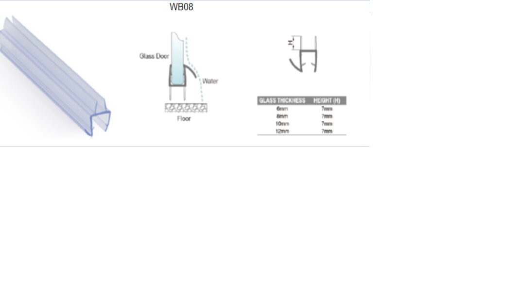 Akrila blīvprofils 8mm stiklam 2.2m