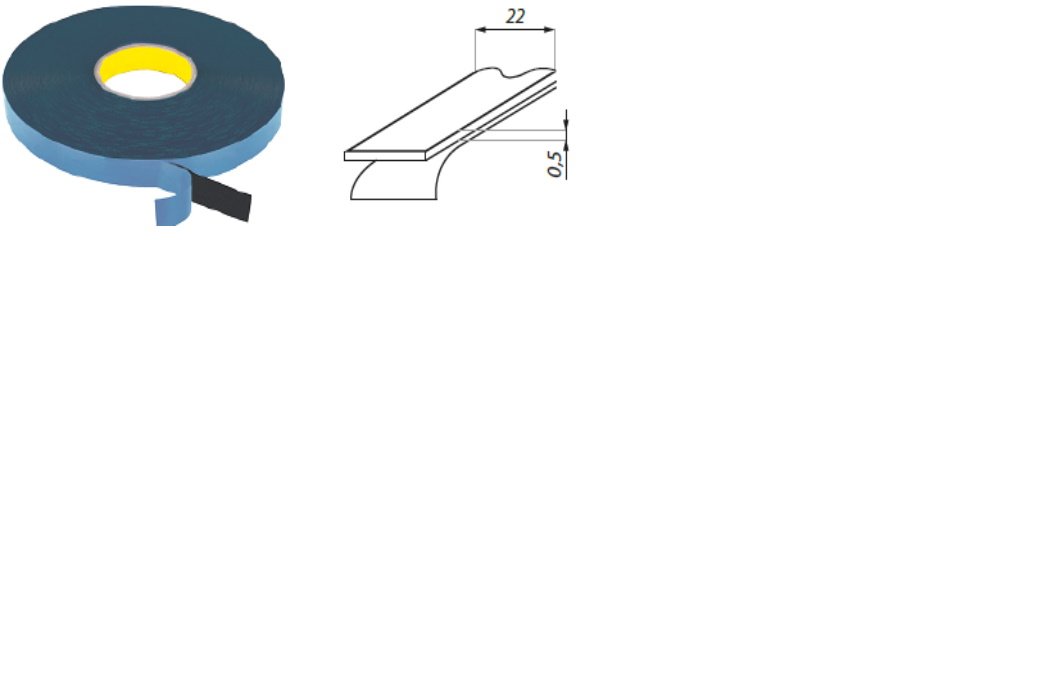 Divpusīgā līmlenta dekoratīvajām šprosēm, 3m