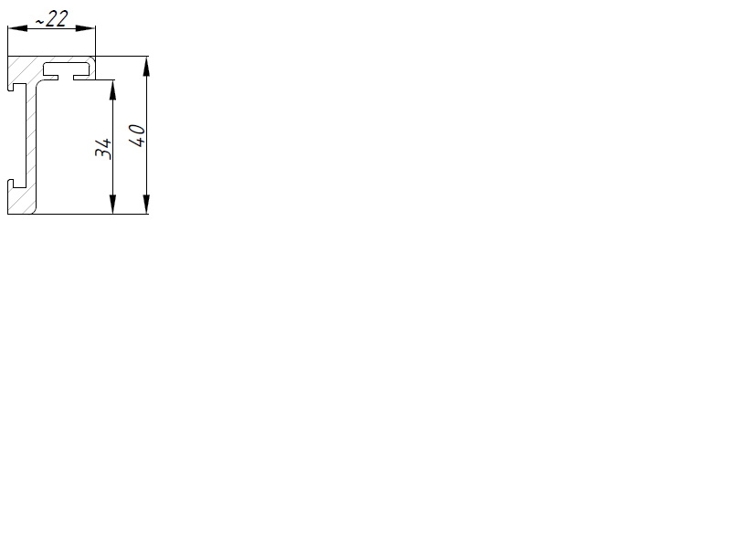 Durvju kārbas Nuovo Palermo L-profils