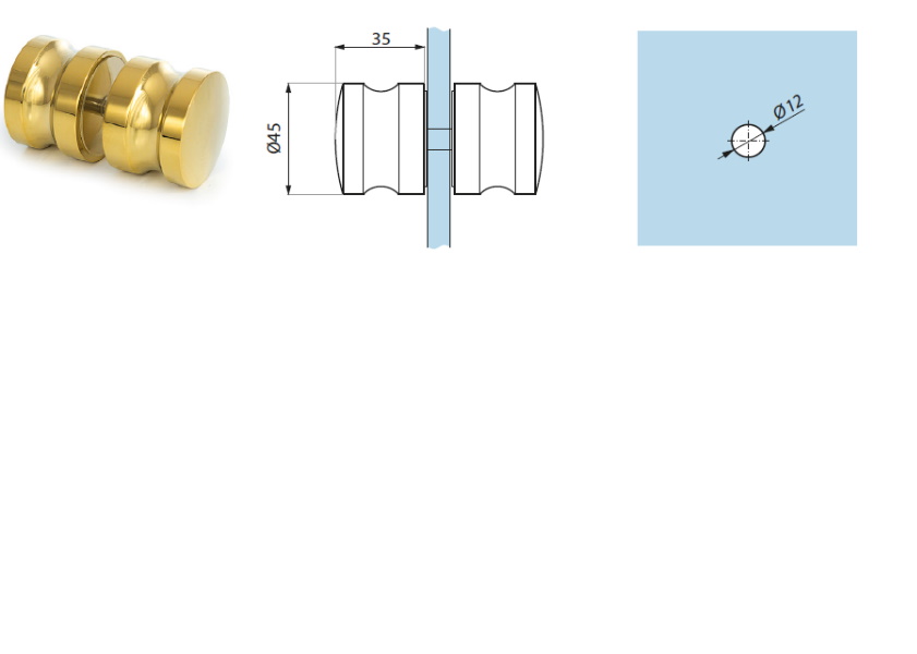 Dušas durvju rokturis