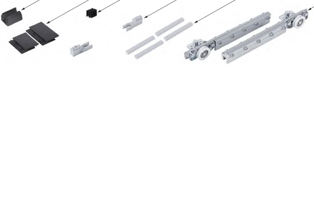 Bīdāmās sistēmas Terno Micro 80 piekaru komplekts